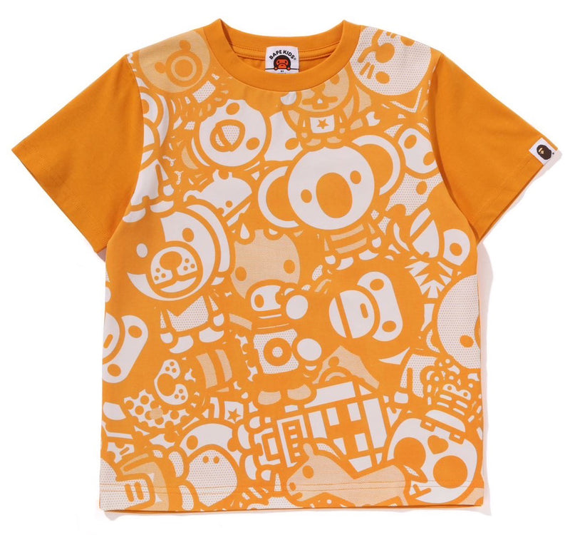 A BATHING APE BAPE KIDS MILO ALL SAFARI PRINT TEE