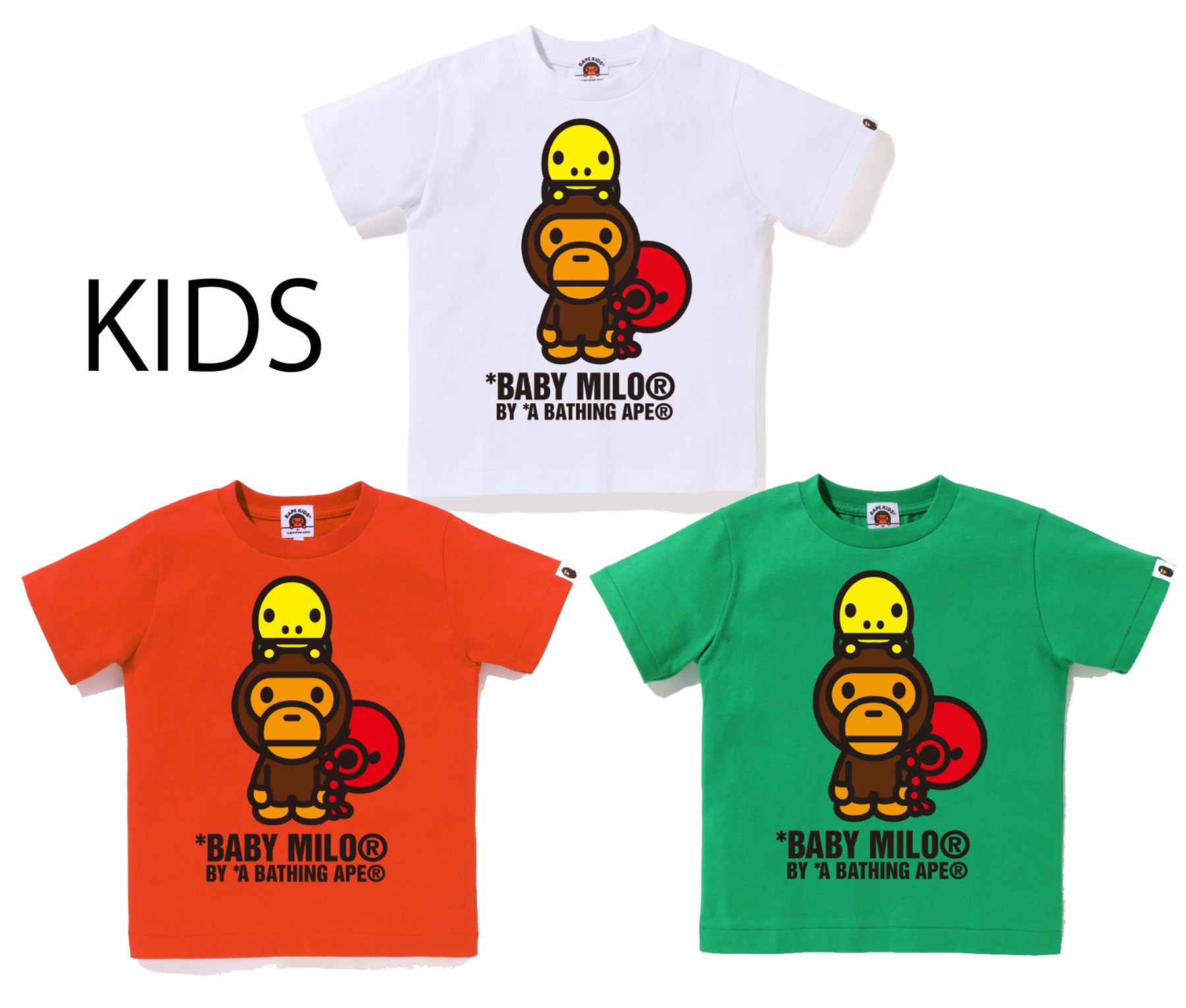 A BATHING APE BAPE KIDS BABY MILO FRIENDS TEE – happyjagabee
