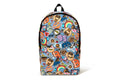 A BATHING APE BABY MILO STORE BADGE PATTERN LARGE BACKPACK