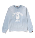 A BATHING APE Ladies' VINTAGE WASHED COLLEGE CREWNECK SWEAT SHIRT