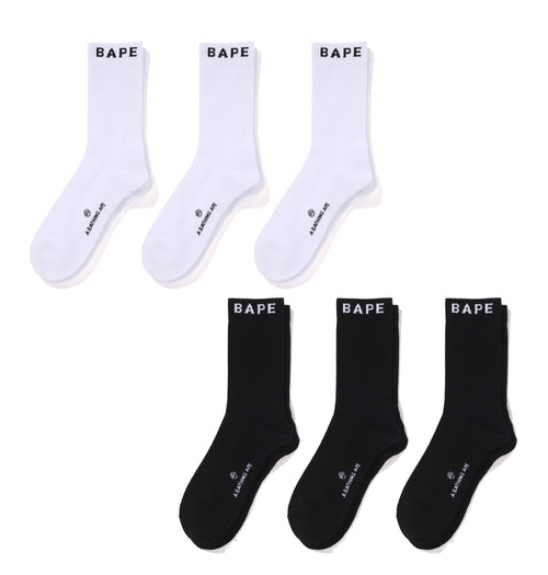 A BATHING APE BAPE SOCKS 3 PAIRS SET