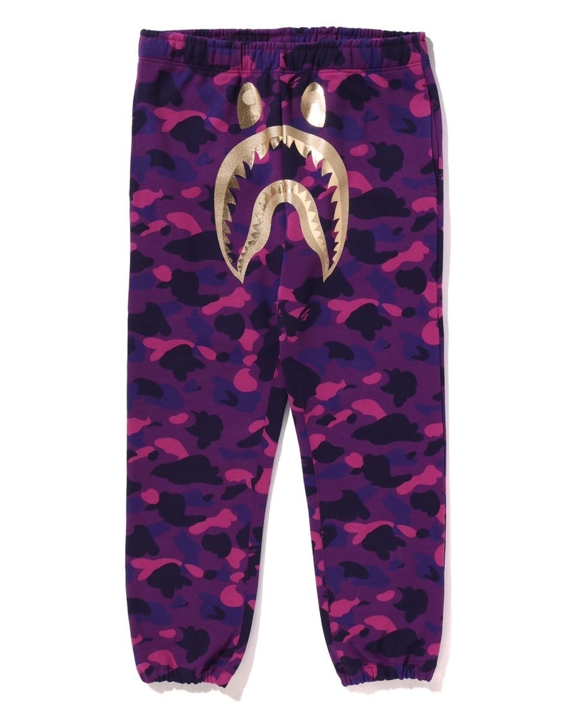 A BATHING APE COLOR CAMO SHARK SWEAT PANTS