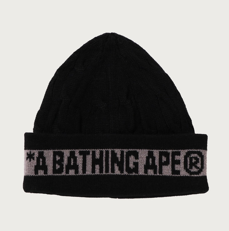 A BATHING APE BAPE CABLE KNIT CAP