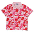 A BATHING APE Ladies' ABC CAMO CROPPED POLO SHIRT