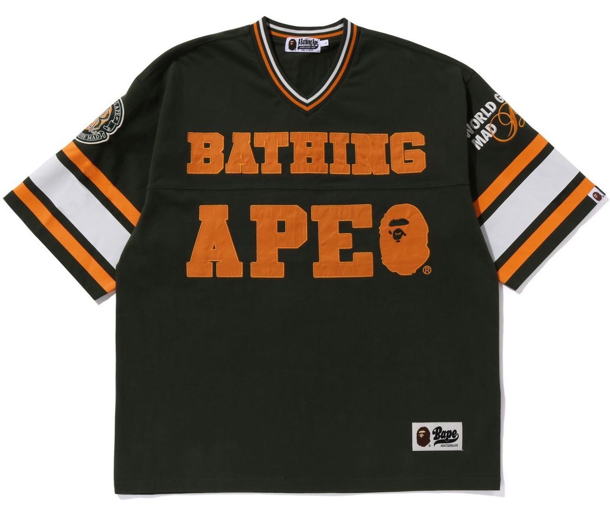 A BATHING APE FOOTBALL JERSEY ( Relaxed Fit Type ) – happyjagabee store