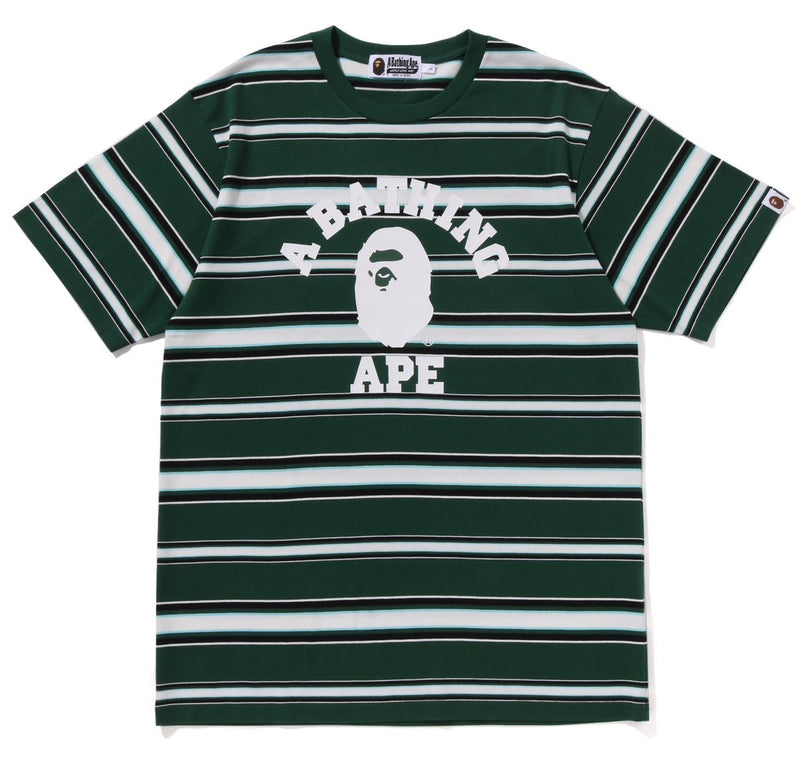A BATHING APE COLLEGE STRIPE TEE