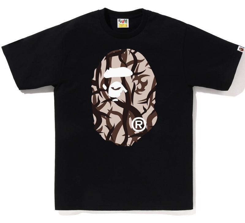 A BATHING APE TRIAL CAMO BIG APE HEAD TEE