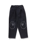 A BATHING APE BAPE KIDS APE HEAD 10OZ STRETCH DENIM PANTS