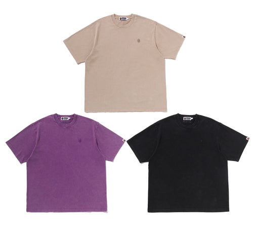 A BATHING APE GARMENT DYE ONE POINT RELAXED FIT TEE