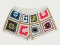 A BATHING APE Ladies' APE HEAD ONE POINT CROCHET SHORTS