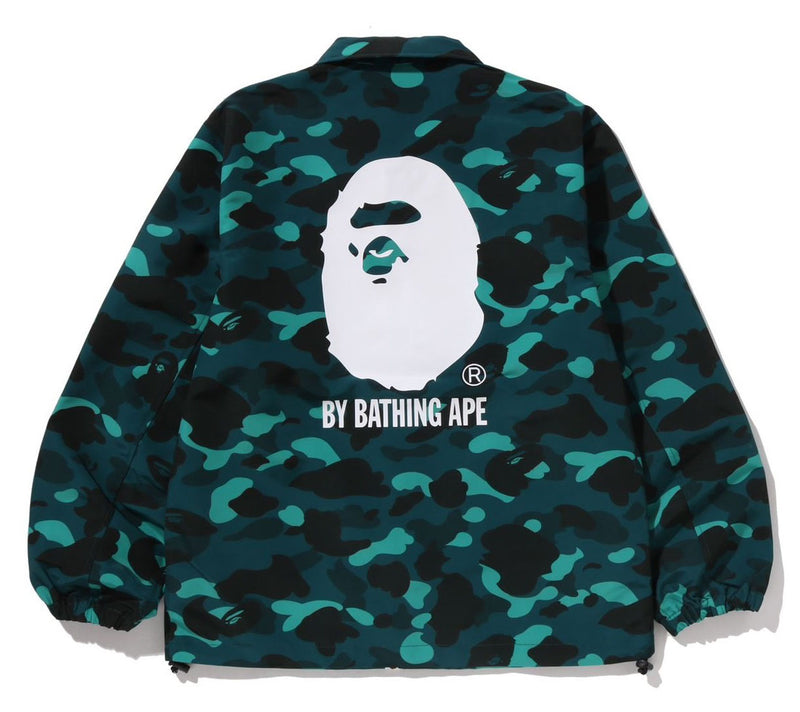A BATHING APE COLOR CAMO COACH JACKET GREEN - happyjagabee store