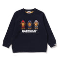 A BATHING APE BAPE KIDS 1ST CAMO MILO SHARK FZH CREWNECK SWEAT SHIRT