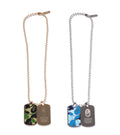 A BATHING APE ABC CAMO DOG TAG SET NECKLACE