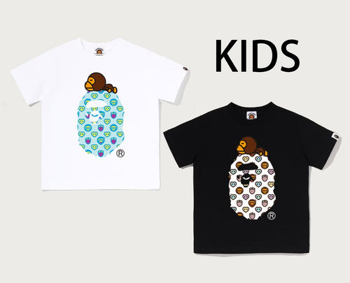 A BATHING APE BAPE KIDS MILOGRAM SWEETS MILO ON BIG APE TEE