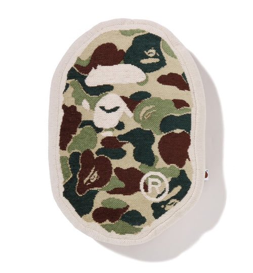A BATHING APE ABC CAMO APE HEAD CUSHION
