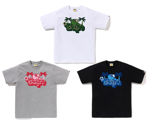 A BATHING APE PLAM RESORT CAMO MILO ON BAPE TEE