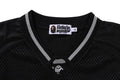 A BATHING APE LINE CAMO MULTI LOGO RELAXED FIT FOOTBALL JERSEY
