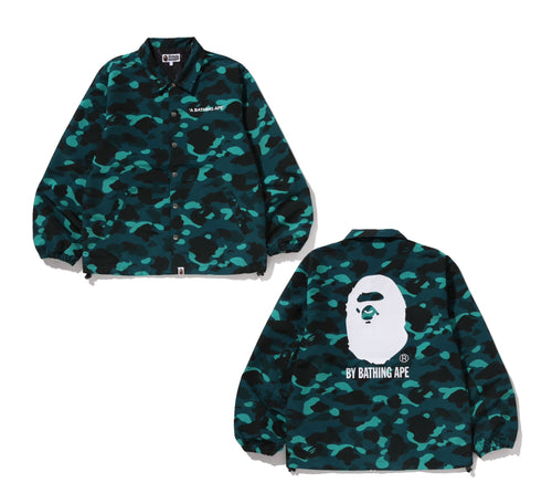 A BATHING APE COLOR CAMO COACH JACKET GREEN - happyjagabee store