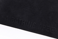 A BATHING APE APE HEAD SUEDE EMBOSSED POUCH