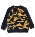 A BATHING APE BAPE KIDS 1ST CAMO MILO SHARK FZH CREWNECK SWEAT SHIRT