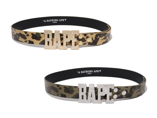 Sale! A BATHING APE 1ST CAMO BAPE LEATHER BELT - happyjagabee store