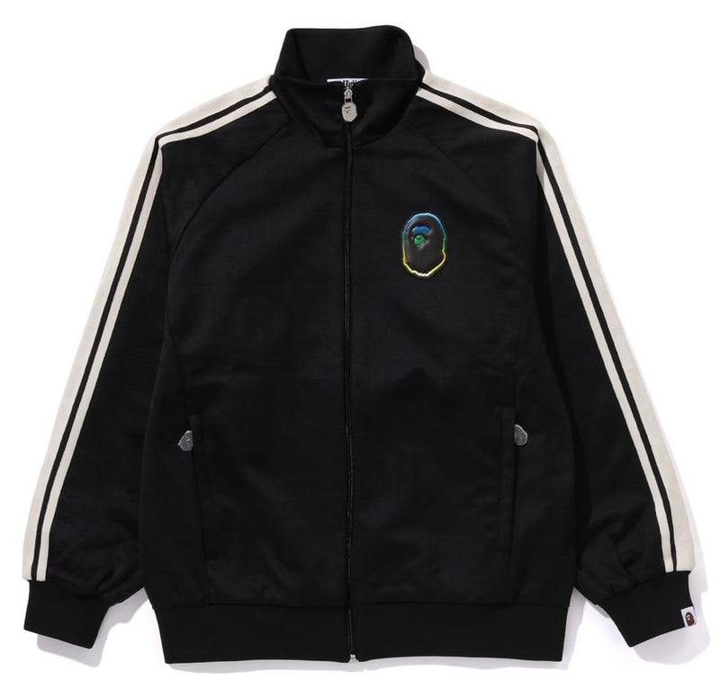A BATHING APE LUX SPORT PATTERN JACQUARD TRACK JERSEY