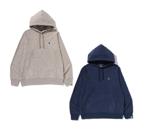 A BATHING APE NEON CAMO JACQUARD PULLOVER HOODIE