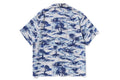 A BATHING APE PLAM TREE CAMO OPEN COLLAR POCKET SS SHIRT