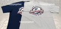 A BATHING APE BAPE TWIN STA LOGO RELAXED FIT TEE