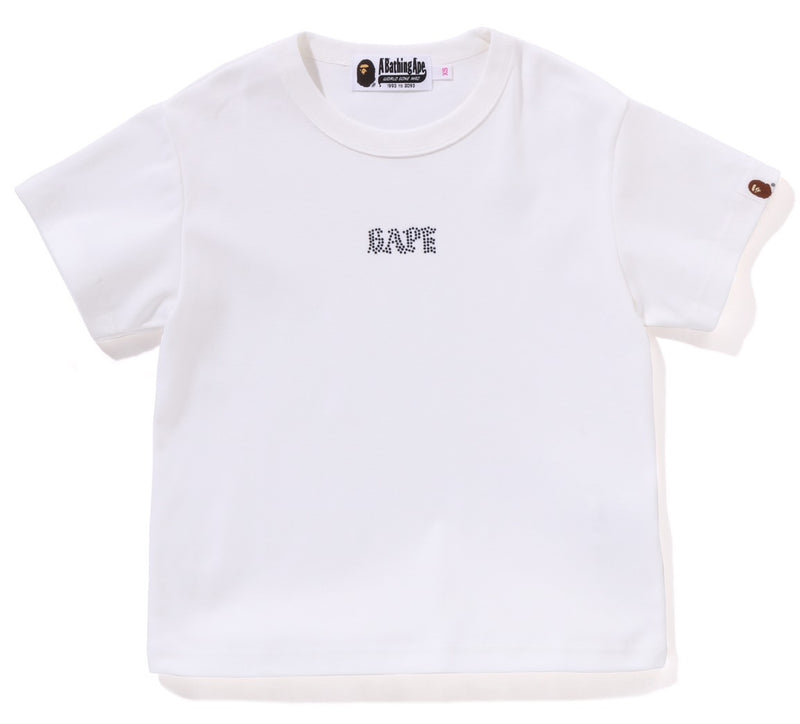 A BATHING APE Ladies' CRYSTAL STONE BAPE MINI TEE