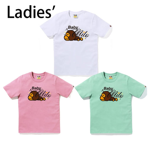 A BATHING APE Ladies' RETRO PIXEL BABY MILO TEE