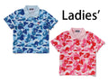 A BATHING APE Ladies' ABC CAMO CROPPED POLO SHIRT