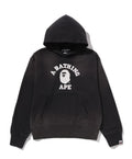 A BATHING APE Ladies' VINTAGE WASHED COLLEGE PULLOVER HOODIE