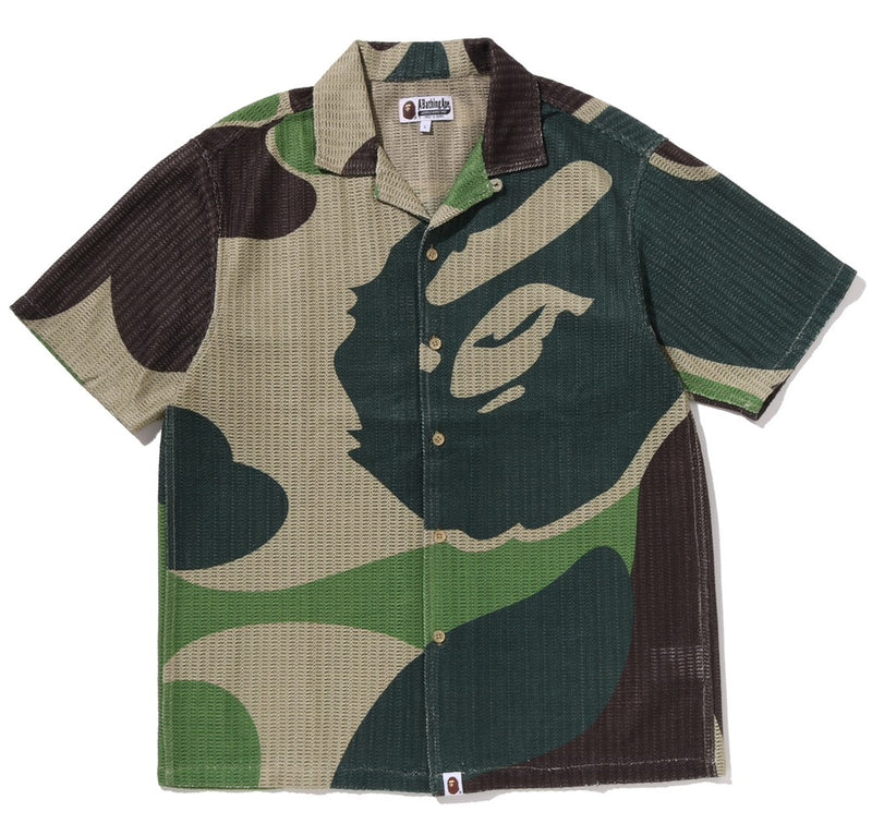 A BATHING APE MEGA ABC CAMO MESH SHIRT