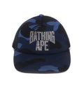 A BATHING APE Ladies' COLOR CAMO CRYSTAL BATHING APE LOGO MESH CAP