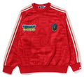 A BATHING APE LUX SPORT PATTERN JACQUARD CREWNECK