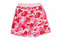 A BATHING APE BAPE KIDS ABC CAMO COLLEGE SWEAT SHORTS