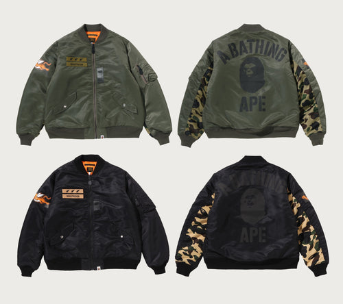 A BATHING APE 1ST CAMO BOMBER JACKET