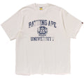 A BATHING APE SPRAY PRINT COLLEGE LOGO RELAXED FIT TEE