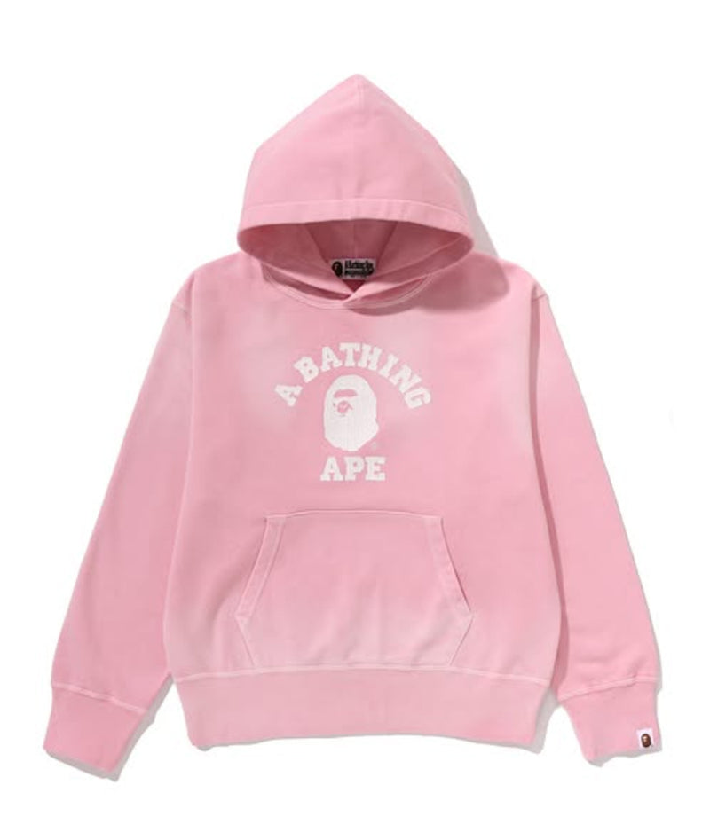 A BATHING APE Ladies' VINTAGE WASHED COLLEGE PULLOVER HOODIE - happyjagabee store