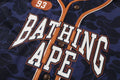 A BATHING APE SOLID CAMO MULTI LOGO BASEBALL SS SHIRT
