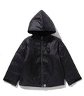 A BATHING APE BAPE KIDS SHARK PATCH PADDED HOODIE JACKET