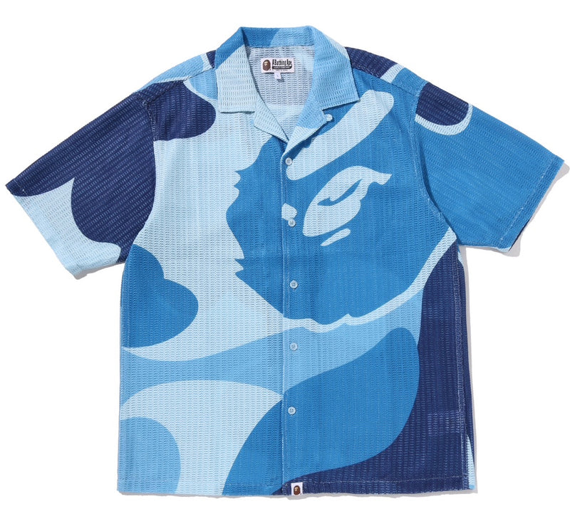 A BATHING APE MEGA ABC CAMO MESH SHIRT