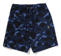 A BATHING APE COLOR CAMO METAL APE HEAD RELAXED FIT SWEAT SHORTS