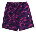 A BATHING APE COLOR CAMO METAL APE HEAD RELAXED FIT SWEAT SHORTS