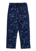 A BATHING APE COLOR CAMO METAL LOGO RELAXED FIT TRACK SWEAT PANTS