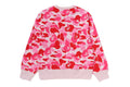 A BATHING APE Ladies' ABC CAMO RHINE STONE BAPE STA CREWNECK SWEAT SHIRT
