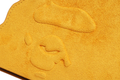 A BATHING APE APE HEAD SUEDE EMBOSSED POUCH