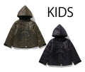 A BATHING APE BAPE KIDS SHARK PATCH PADDED HOODIE JACKET