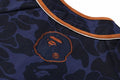 A BATHING APE SOLID CAMO MULTI LOGO BASEBALL SS SHIRT